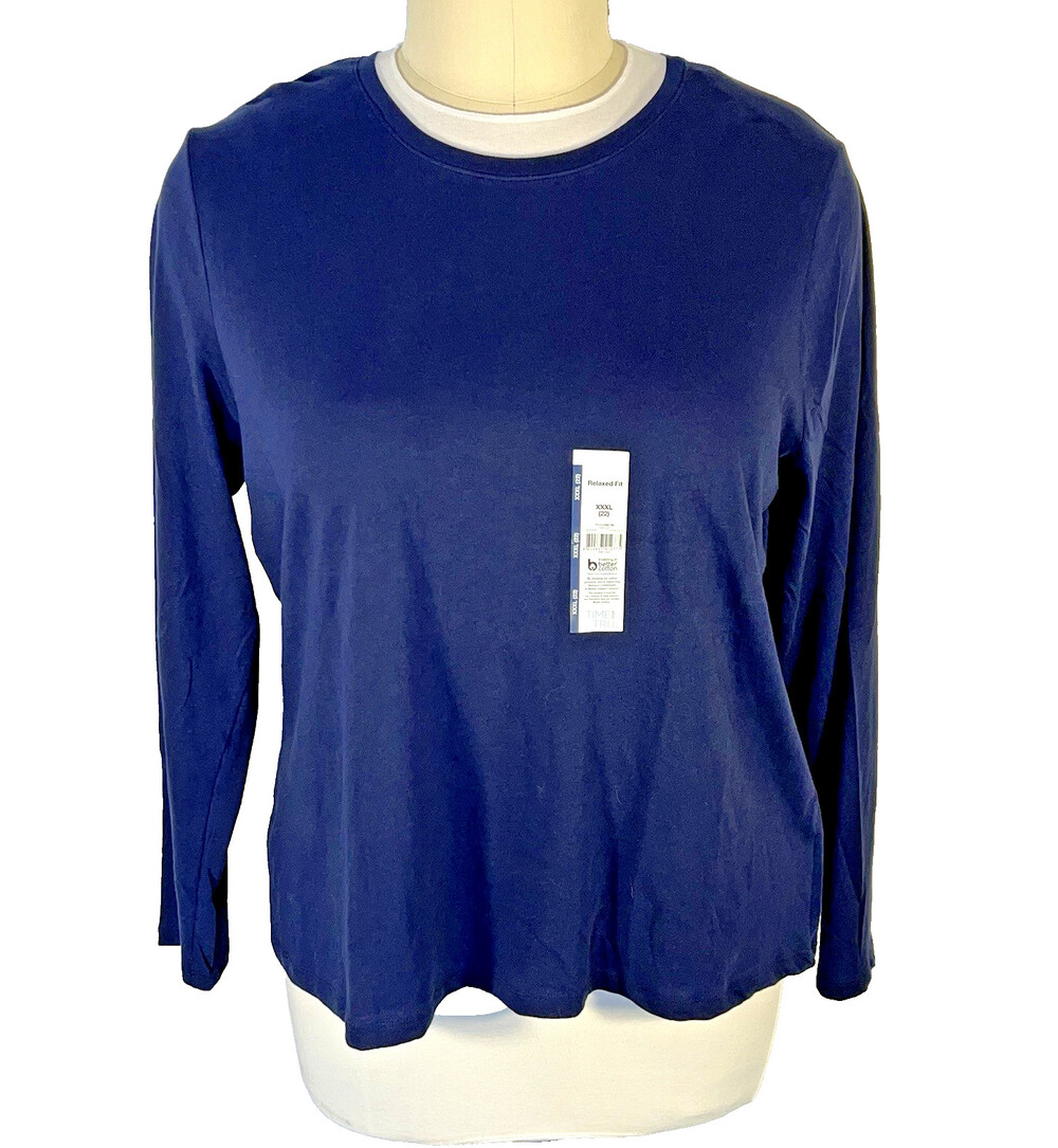Time and Tru - NWT Women's XXXL Tee Shirt Long Sleeve Crew Neck